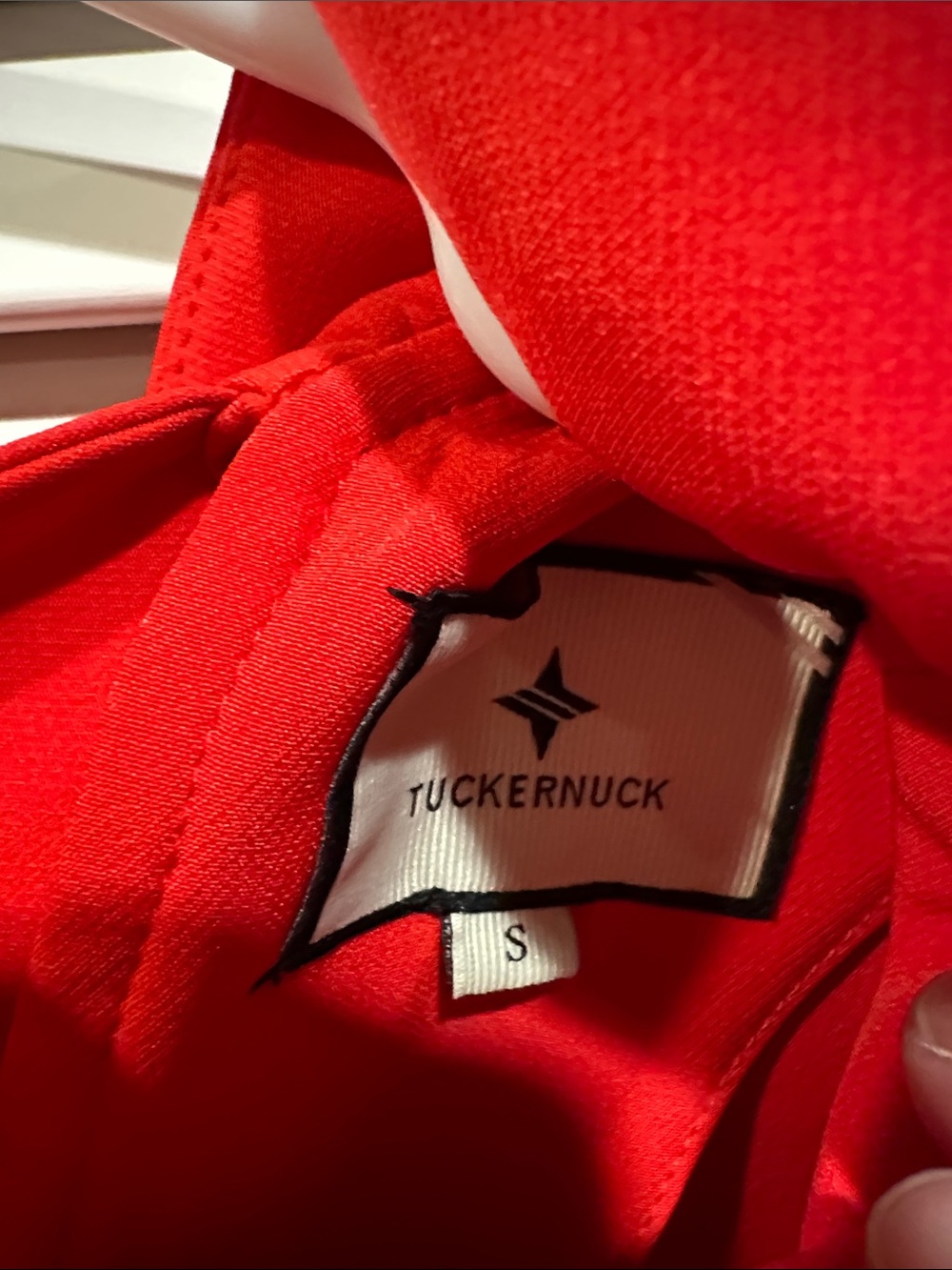 Tuckernuck Red Ruffle-Neck Shift Dress - Picture 3 of 4